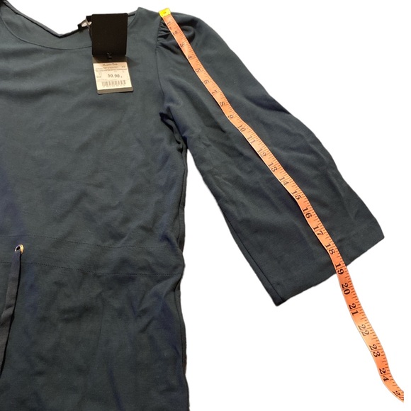 Massimo Dutti Dress, Navy w/drawstring, quarter inch sleeves,  XS, NWT, $50 - Picture 7 of 8